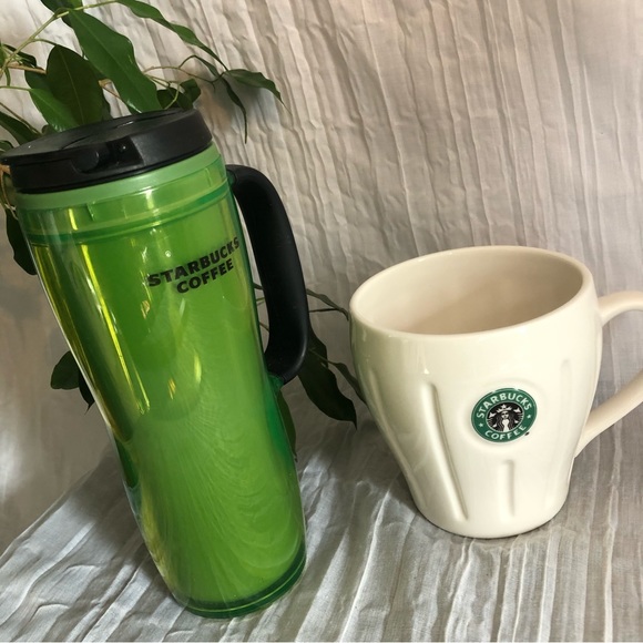 Starbucks Kitchen Starbucks 2 Tall Neon Green Travel Mug 203